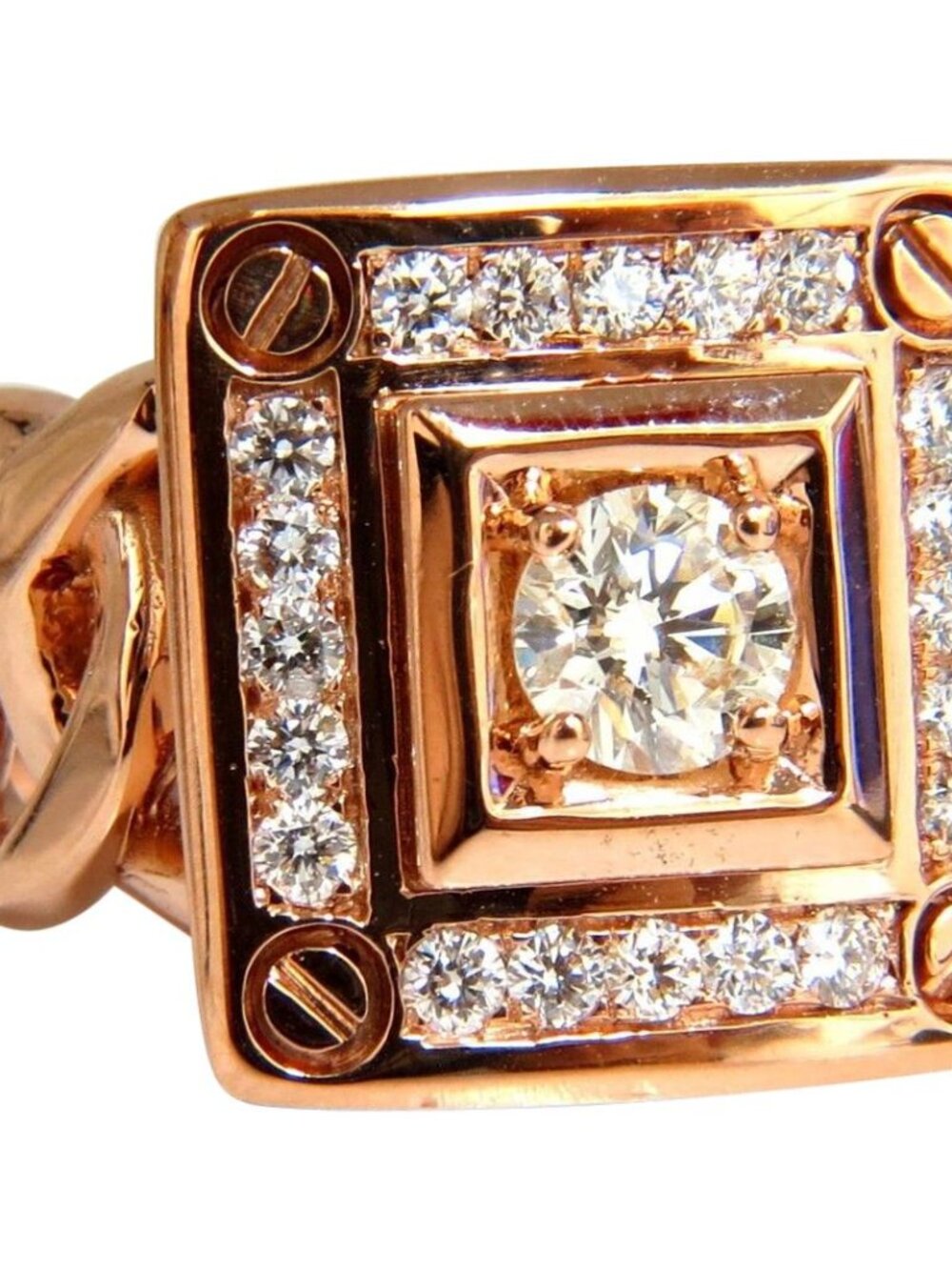 1.35ct natural diamonds Bolt & Screw ring 18kt*